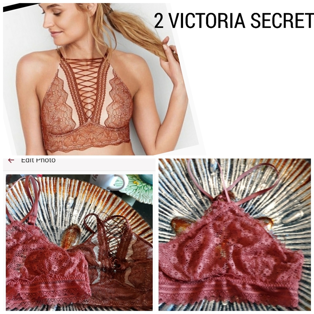 2 victoria secret bralette  womens sz xs/xp